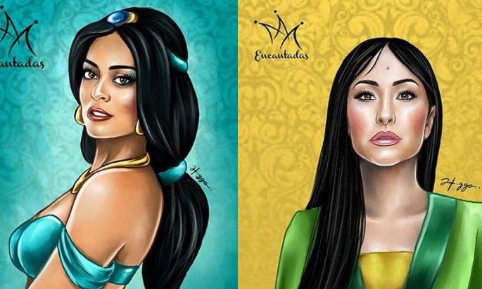 Ilustrador cria princesas da Disney com rostos de artistas brasileiras
