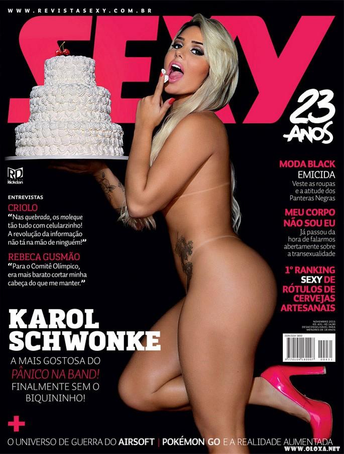 Karol Schwonke nua na Revista Sexy de Novembro
