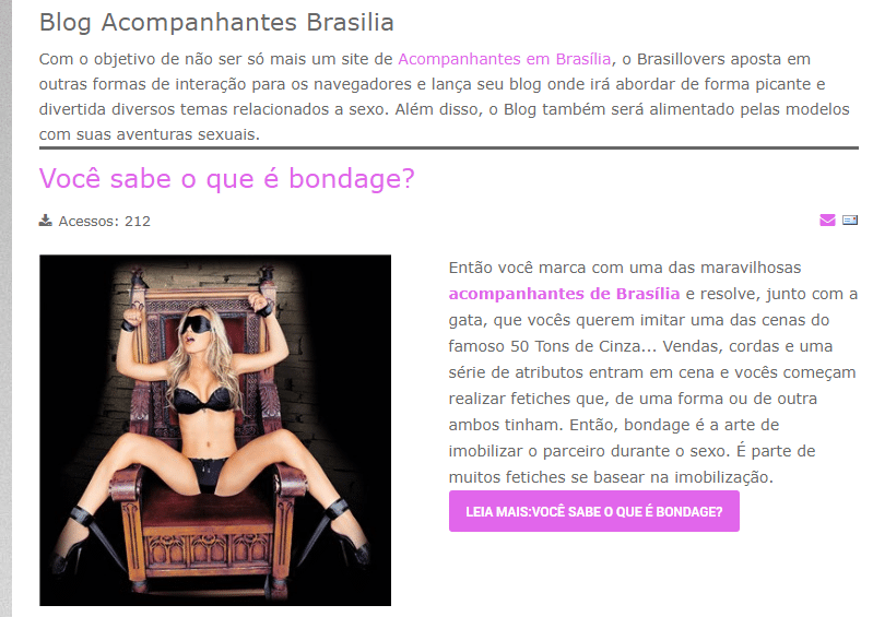 blog do site Brasil Lovers | acompanhantes de luxo em Brasília
