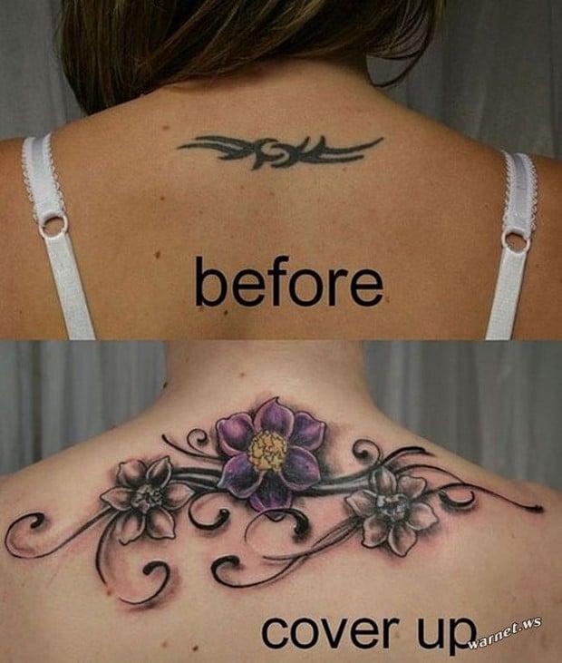 antes e depois de retoque de tatuagem