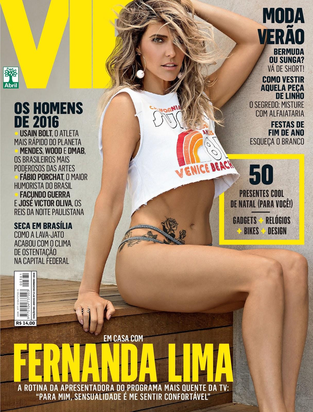 Fernanda Lima semi nua em um ensaio sensual pra revista VIP