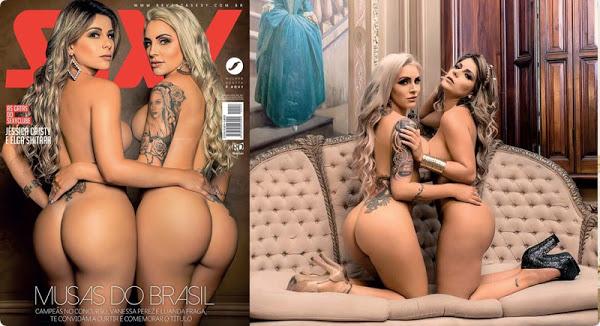 Vanessa Perez e Luanda Fraga nuas na Revista Sexy - Janeiro